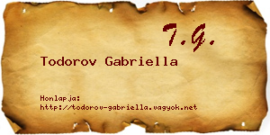 Todorov Gabriella névjegykártya